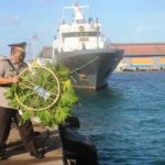 Dir Binmas Polda Lampung Pimpin Tabur Bunga di Laut