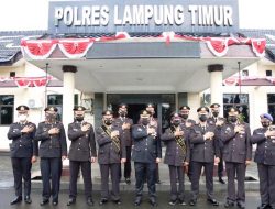 Kapolres Lampung Timur Lepas 4 Personel Yang Purna Tugas