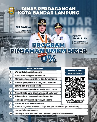 Pemkot Bandarlampung Luncurkan Kredit UMKM Siger Bunga 0 Persen, 250 Pelaku  Usaha Sudah Mendaftar – Krakatoa