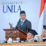 Gubernur Lampung Rahmat Mirzani Djausal menghadiri Dies Natalis ke-61 Unila