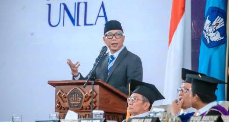 Gubernur Lampung Rahmat Mirzani Djausal menghadiri Dies Natalis ke-61 Unila