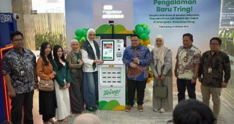 ATM Emas Pegadaian di Cabang Palembang terintegrasi dengan aplikasi Tring! untuk pengambilan emas batangan 1–100 gram.