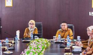 Jihan Nurlela memimpin rapat koordinasi percepatan penanggulangan TBC Lampung di Kabupaten Pesawaran.