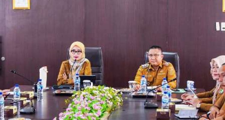 Jihan Nurlela memimpin rapat koordinasi percepatan penanggulangan TBC Lampung di Kabupaten Pesawaran.