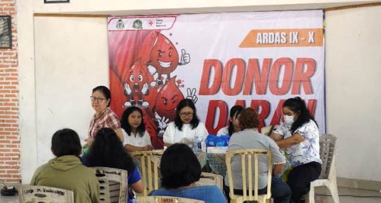 Donor darah serentak Keuskupan Tanjungkarang dalam gerakan kemanusiaan di Lampung.
