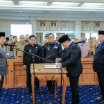 Pelantikan dua pejabat baru Pemprov Lampung Gadriyanto Abung dan Lukman Pura
