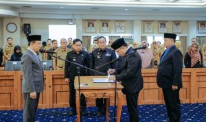 Pelantikan dua pejabat baru Pemprov Lampung Gadriyanto Abung dan Lukman Pura