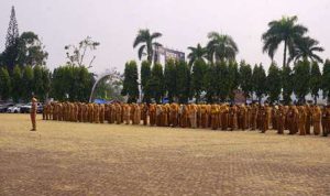 Apel mingguan Pemprov Lampung di Lapangan Korpri