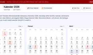 Kalender Indonesia 2026 Qalender.id lengkap libur dan weton