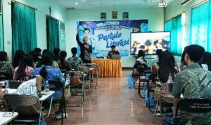 Parade Literasi Lampung bersama Balai Bahasa dan Duta Bahasa di SMA Xaverius Bandar Lampung.