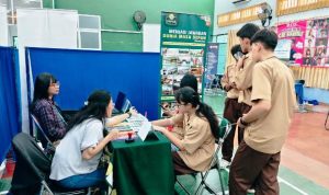 Suasana Xavepa Expo 2026 di SMA Xaverius Pahoman Bandar Lampung yang menghadirkan lebih dari 45 kampus.